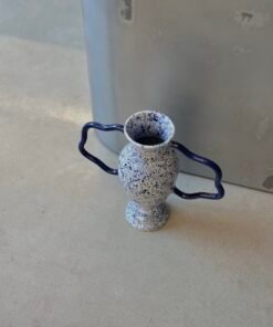 Indigo vase with HANDLES