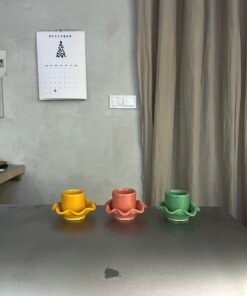 WAVY GLOW mugs with plate