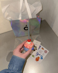 KEKSIUKAS ŽVAKIDĖ + 12 ŽVAKUČIŲ dovanų rinkinys